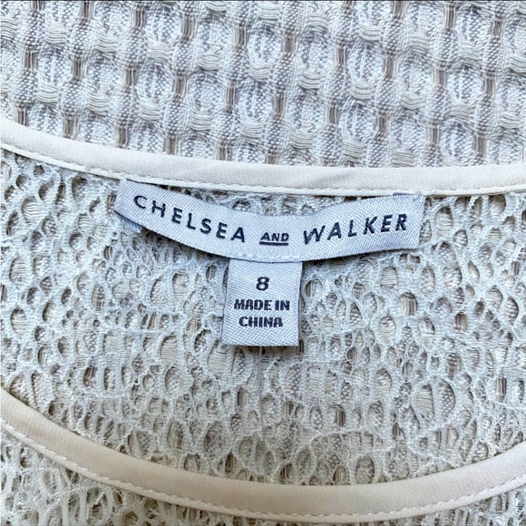 Chelsea & Walker Ivory Silk Lace Wrap Blouse 8 Sleeveless Asymmetrical NWT - Picture 14 of 15